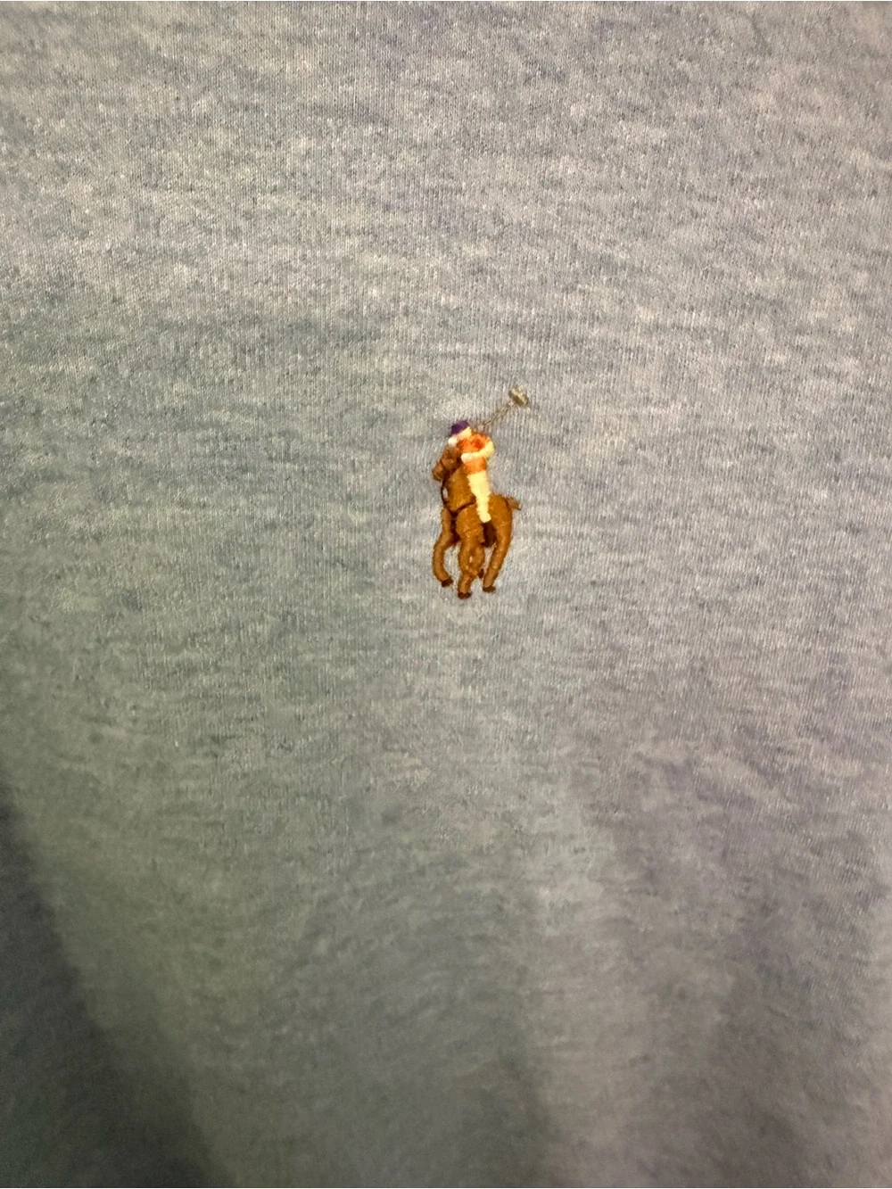Ralph Lauren Light Blue Long-Sleeve Polo with Contrast Placket